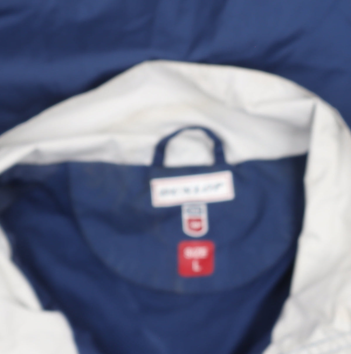 Dunlop Men's Blue and Grey Windbreaker Jacket Size L Polyester Waterproof