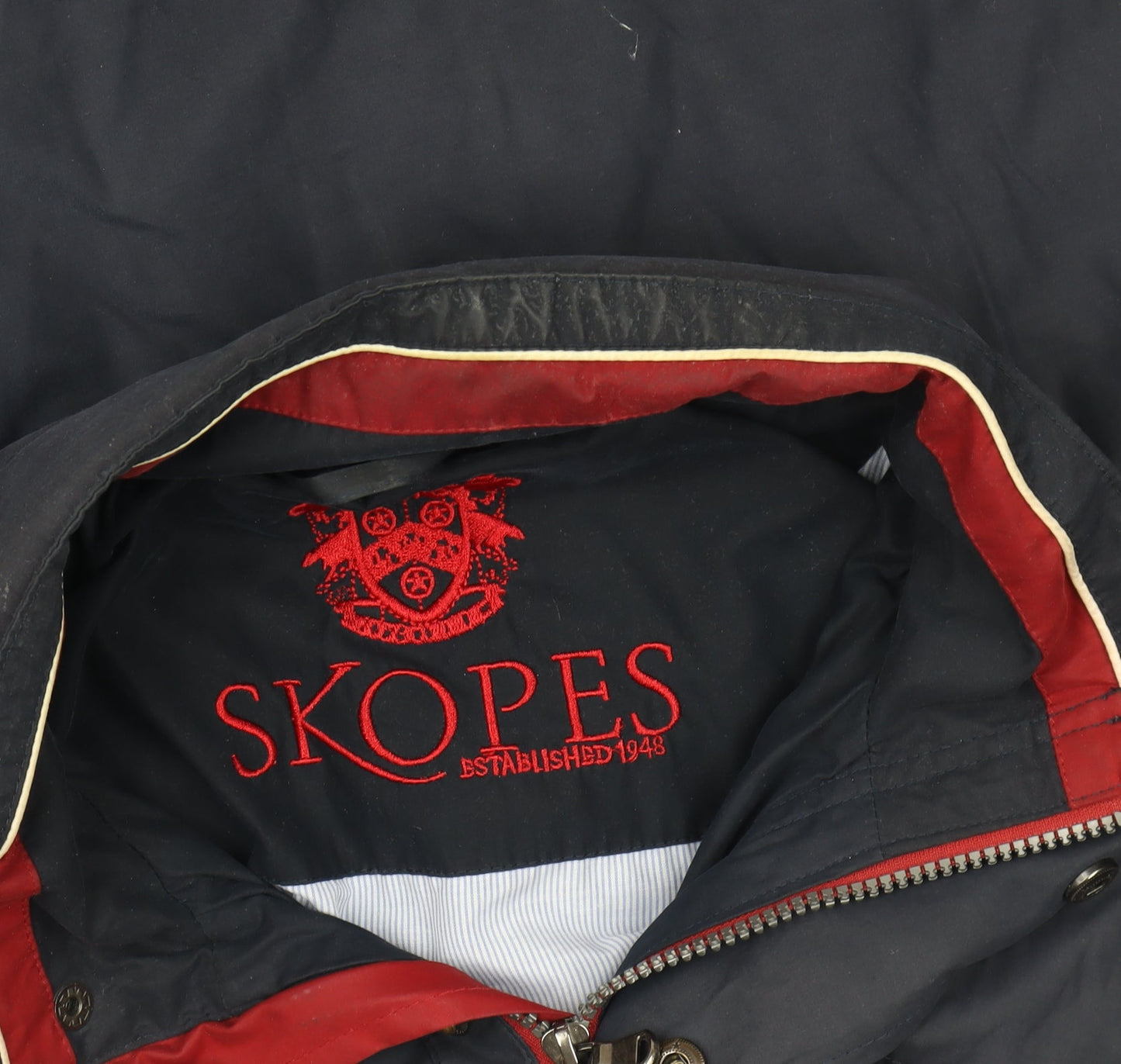 Skopes Men's Blue L Regular Mid-Length Water Resistant Jacket