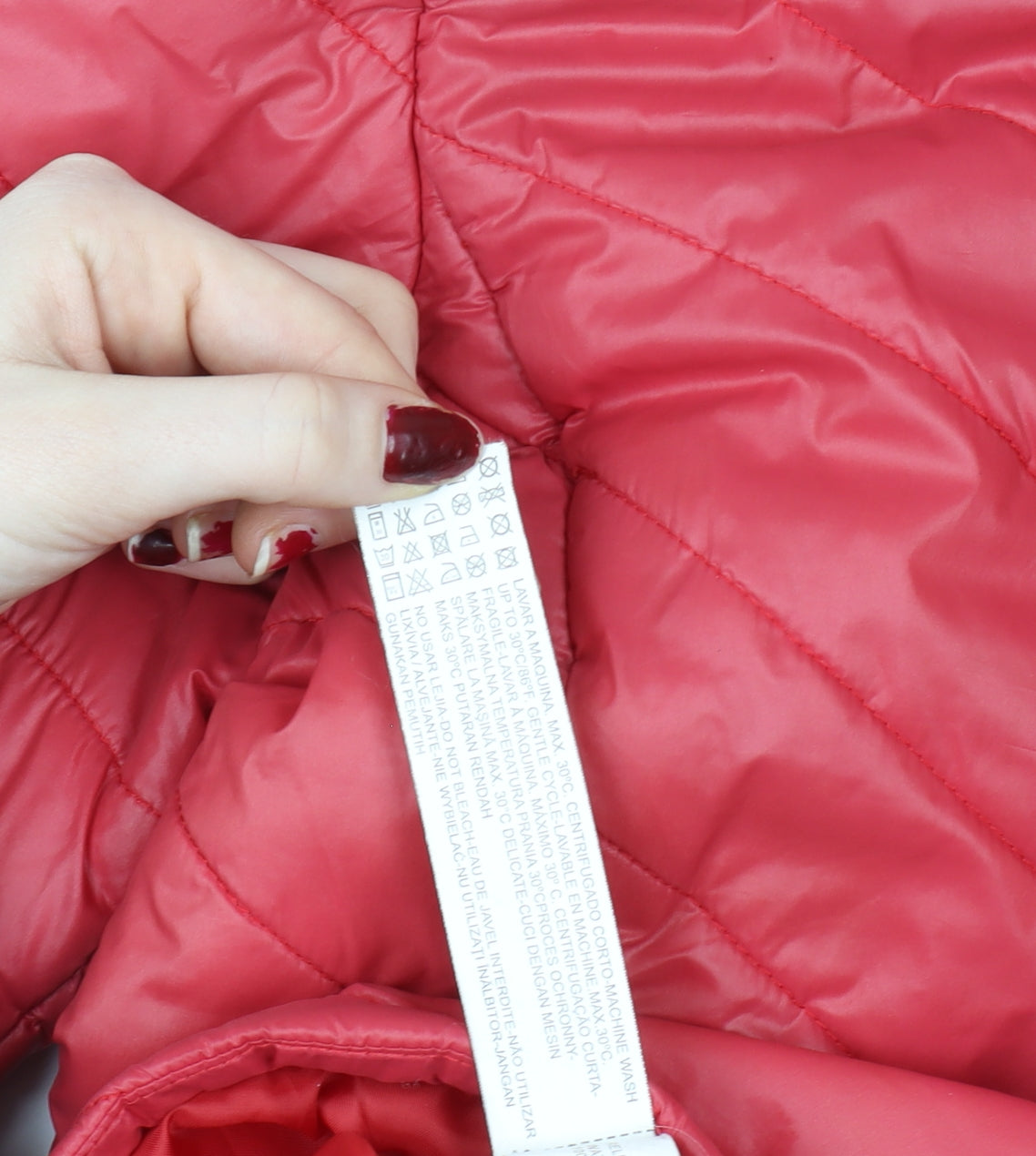 Bershka Women's Pink Hooded Puffer Jacket Size 8