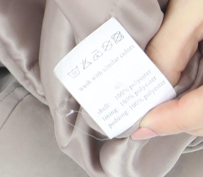 Valerie Hayes Women Beige Hooded Parka Jacket Size 14