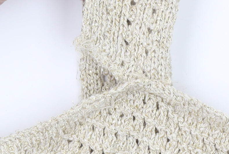 Marks & Spencer Women Beige S Crochet Midi Slip Dress