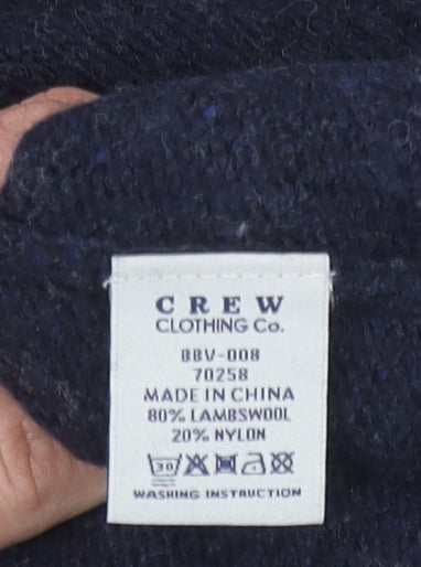 Crew Clothing Boys Navy Lambswool Shawl Collar Jumper Size 6 Years