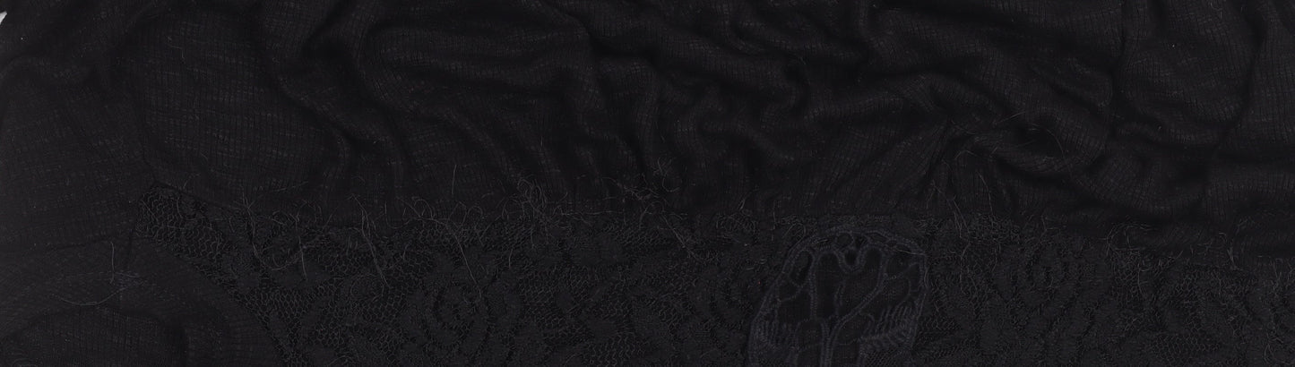 Hippie Rose Women’s Black Lace Detail Bohemian Blouse L