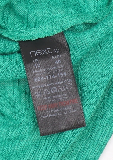 Next Women’s Green Cropped Jersey T-Shirt Size 12