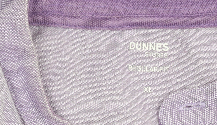 Dunnes Men’s Purple Regular Fit Cotton Polo Shirt XL