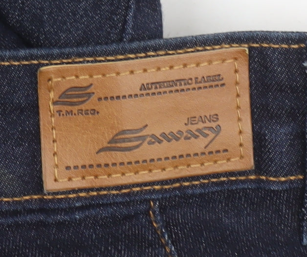 Sawary Women's Blue High Rise Straight Denim Jeans Size 8