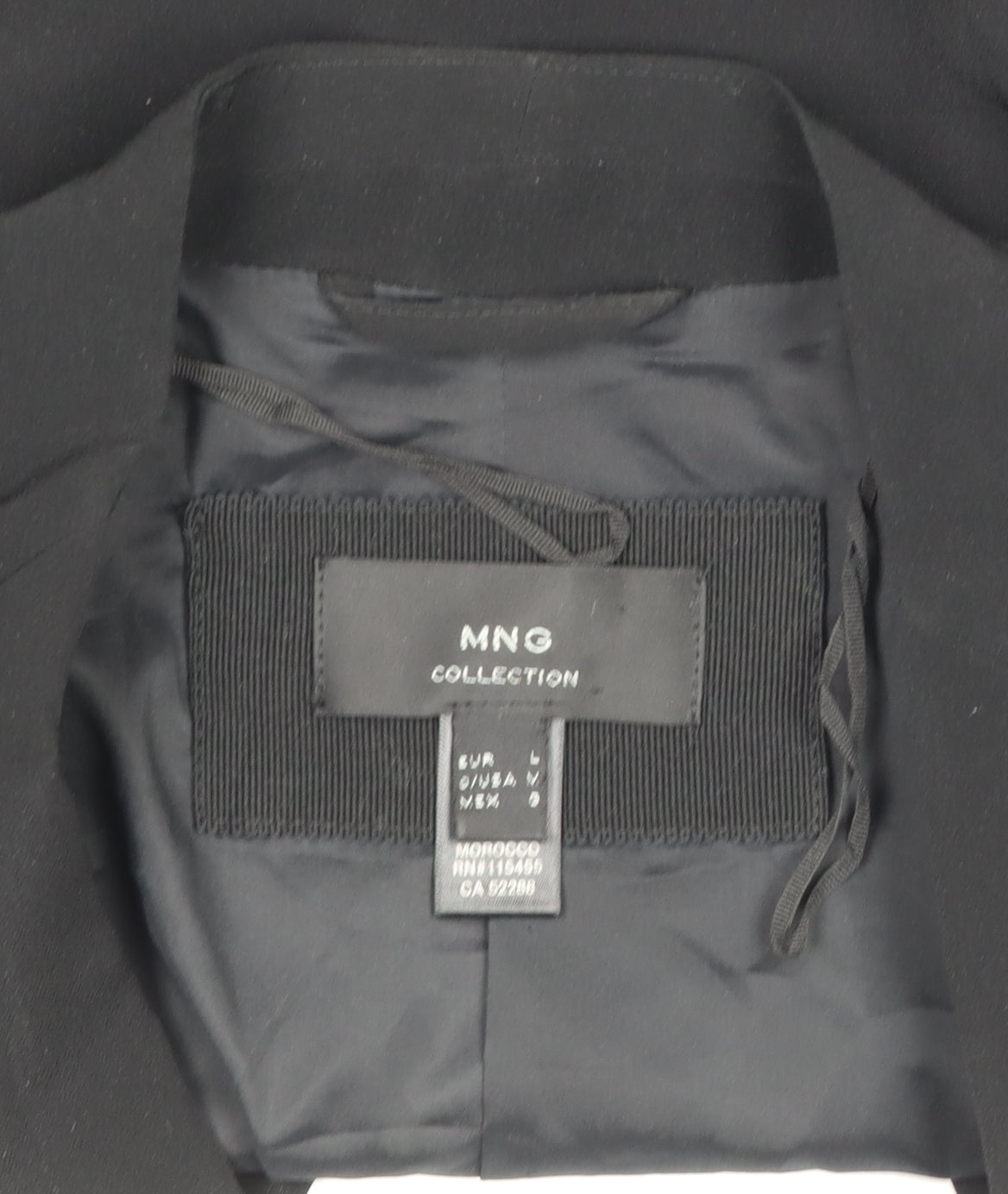 MNG Collection Women's Black Regular Fit Single-Breasted Blazer Size 14