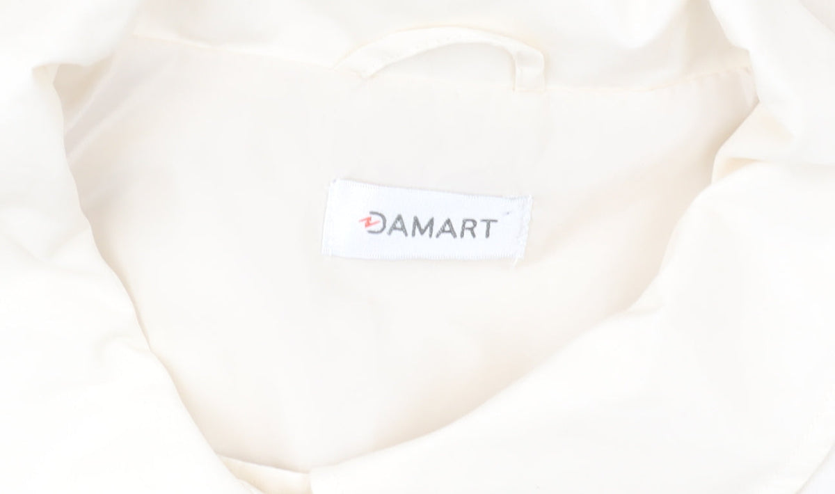 Damart Women Ivory Polyester Lined Basic Jacket Size M