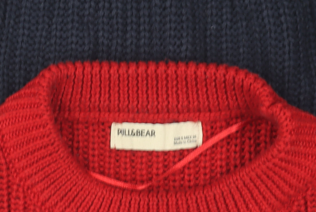 Pull&Bear Women’s Multicoloured Chunky Knit Jumper Size S