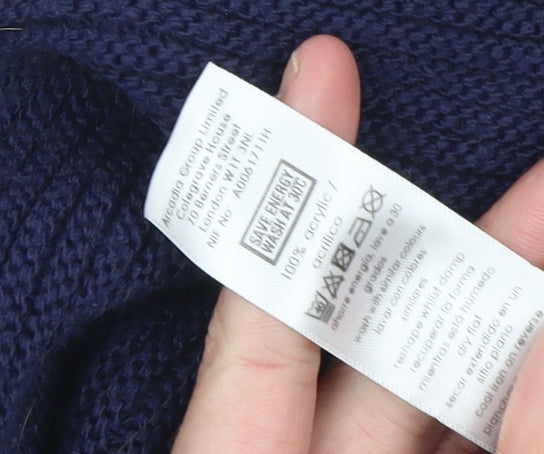 Arcadia Women’s Blue Knit Short Sleeve Pullover Jumper Size 18