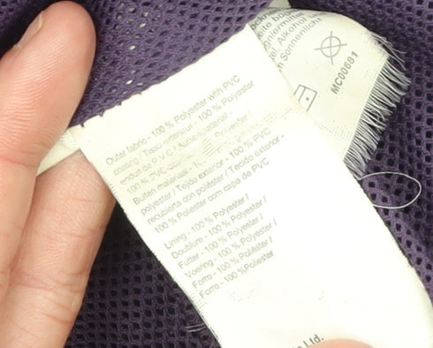 Regatta Womens Purple Waterproof Hooded Rain Coat Size 10