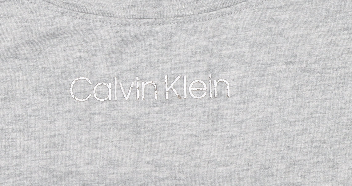 Calvin Klein Womens Grey Cotton Jersey T-Shirt Nightshirt XS