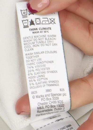 Marks & Spencer Women Ivory Cotton Pullover Hoodie XS