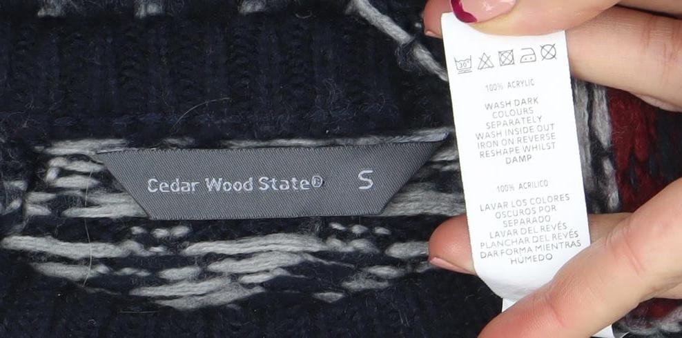 Cedarwood State Men's Multicoloured S Fair Isle Acrylic Pullover Jumper