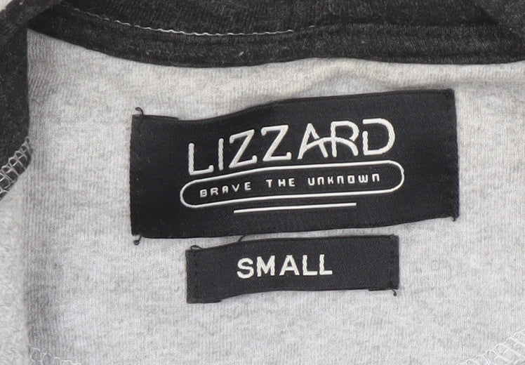 Lizzard Men's Grey Small Full Zip Hooded Activewear Jacket