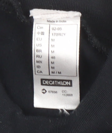 Decathlon Women’s Black Mock Neck Long Sleeve Athletic Top M
