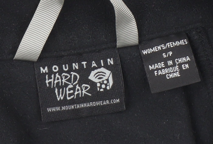 Mountain Hardwear Womens Black Small 1/2 Zip Fleece Pullover Sweatshirt