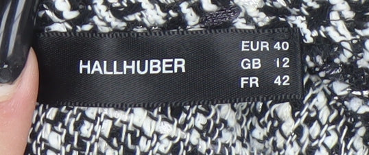 Hallhuber Women’s Black Mock Neck Chunky Knit Jumper Size 12