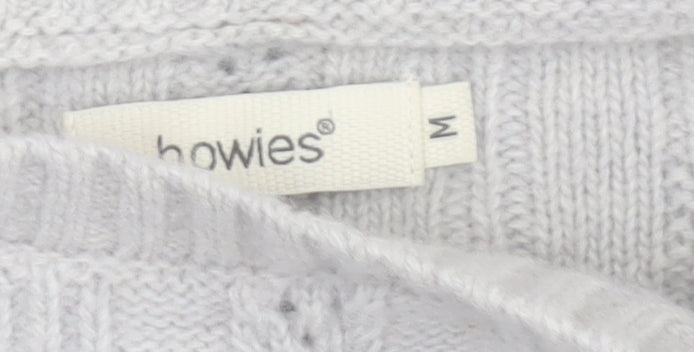 Howies Women Grey Cable-Knit Wool Blend Jumper M