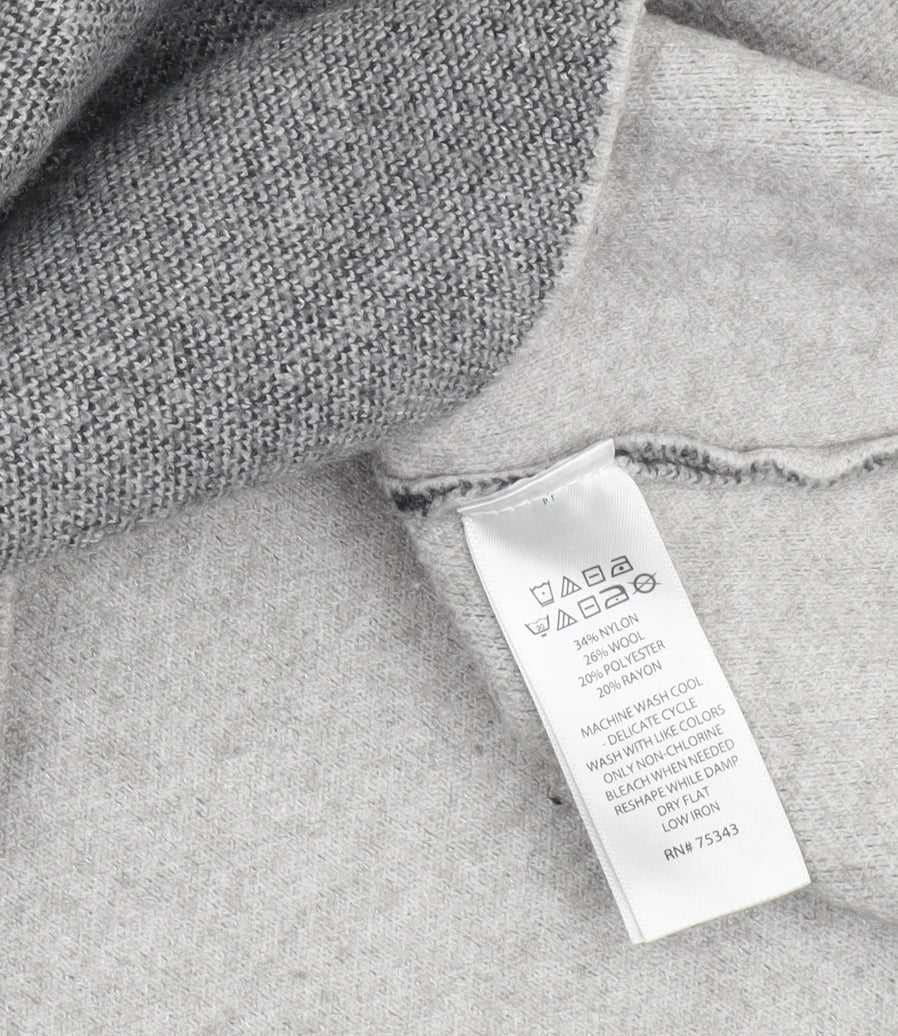 Cynthia Rowley Women Grey Wool Blend Pullover Jumper Size M
