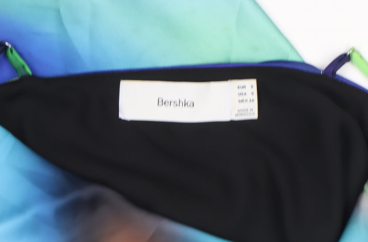 Bershka Women Multicoloured Size 8 Slip Dress Summer Satin