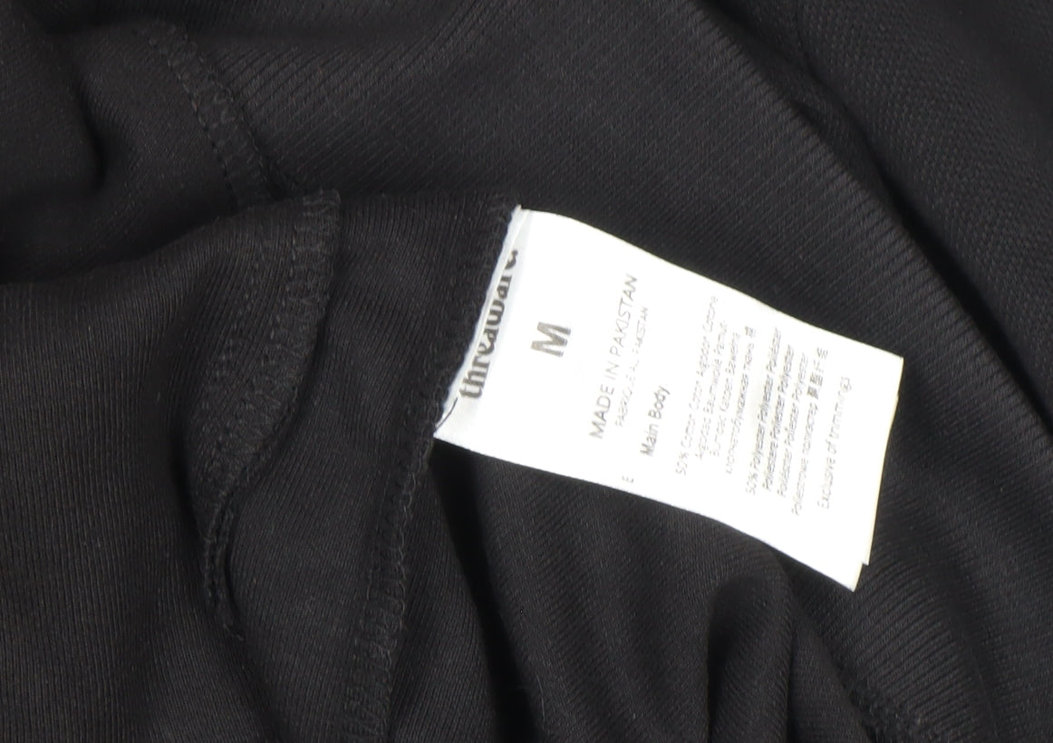 Threadbare Men's Black M Full Zip Stand-Up Collar Jacket