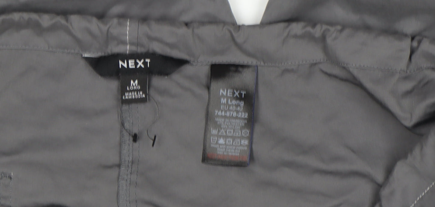 NEXT Men's Grey M Long Lightweight Lined Zip Jacket