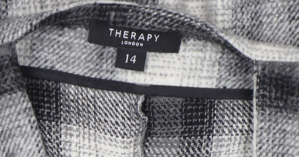 Therapy London Women's Grey Check Pinafore Dress Size 14