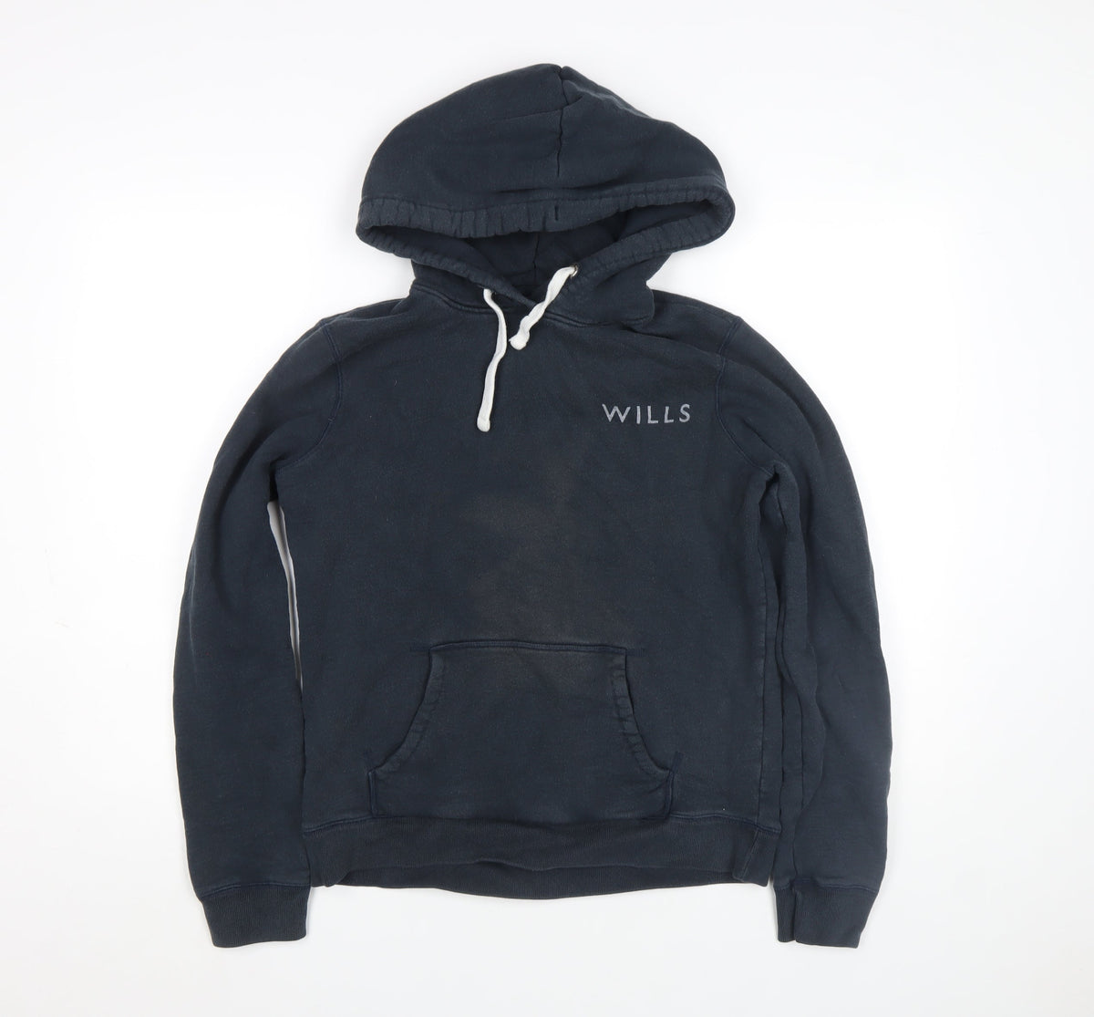 Jack Wills Women's Navy Hoodie Size 12 Pullover Logo Hooded Sweatshirt