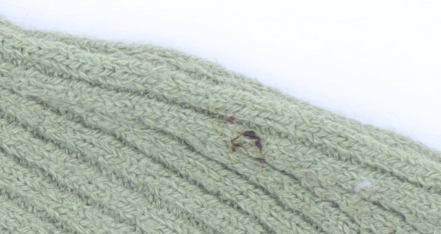 Olsen Womens Green V-Neck Rib Knit Batwing Jumper Size M