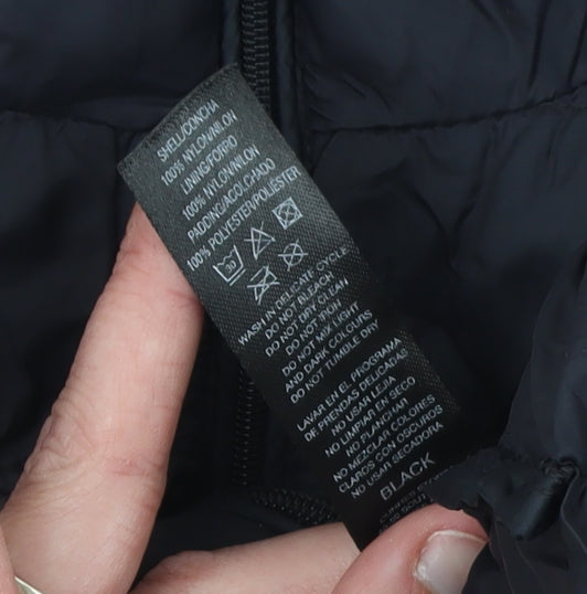 & Other Stories Womens Black Quilted Hooded Puffer Jacket M