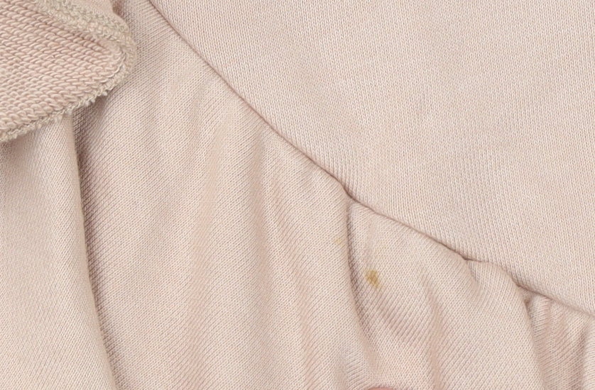 Walter Baker Women Beige Peplum Ruffle Pullover Sweatshirt Size S
