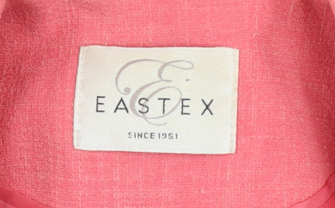 Eastex Women's Pink Linen Blend Blazer Jacket Size 10