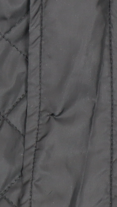 Converse Men's Black XS Quilted Hooded Jacket