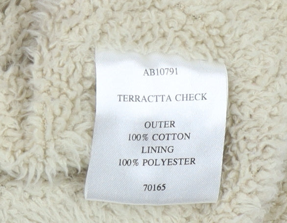 Cotton Traders Men's Terracotta Check Flannel Shirt XS Long Sleeve