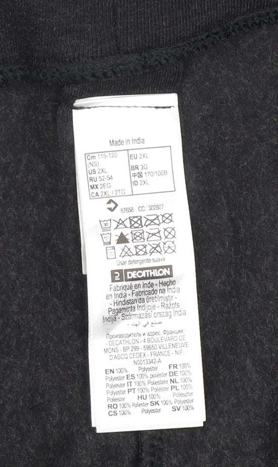 Wedze Womens Black 2XL Fleece Lined Leggings Winter Ski Warm Activewear