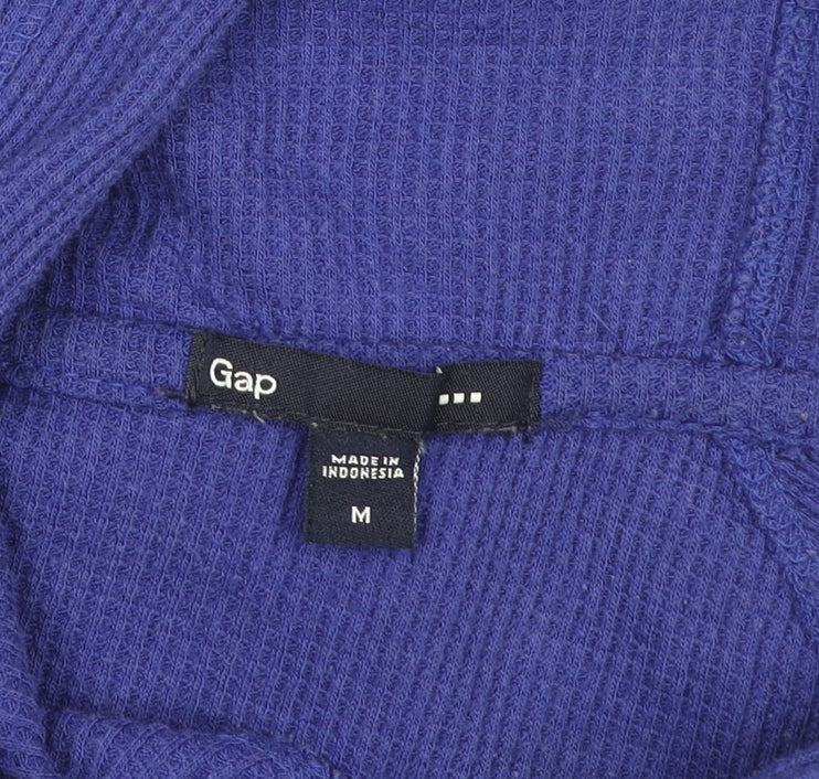 Gap Women's Blue Pullover Hoodie Medium Cotton Blend Casual