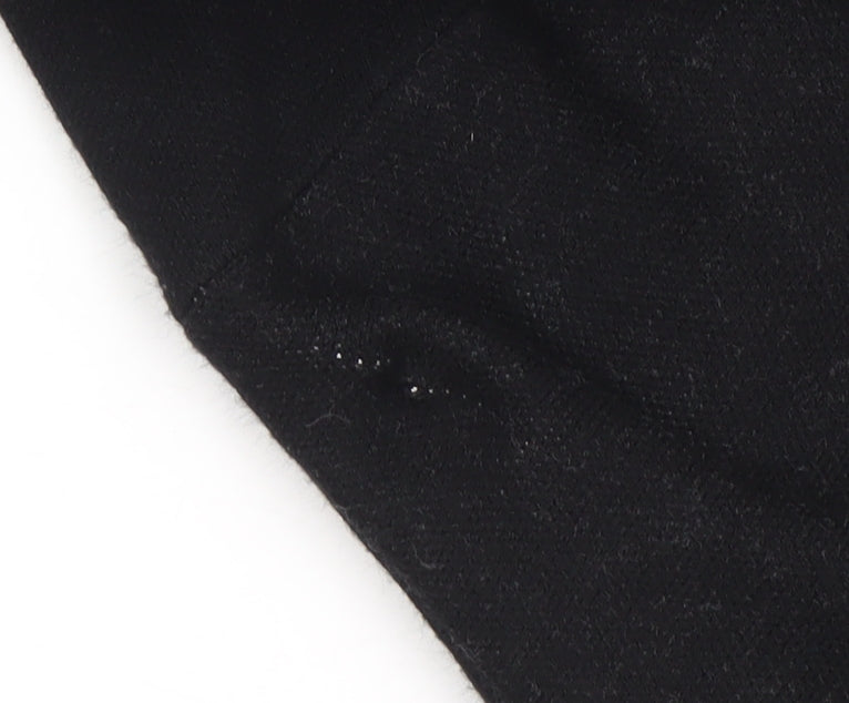 Jack Wills Women Black 1/4 Zip Mock Neck Pullover Sweatshirt UK 10