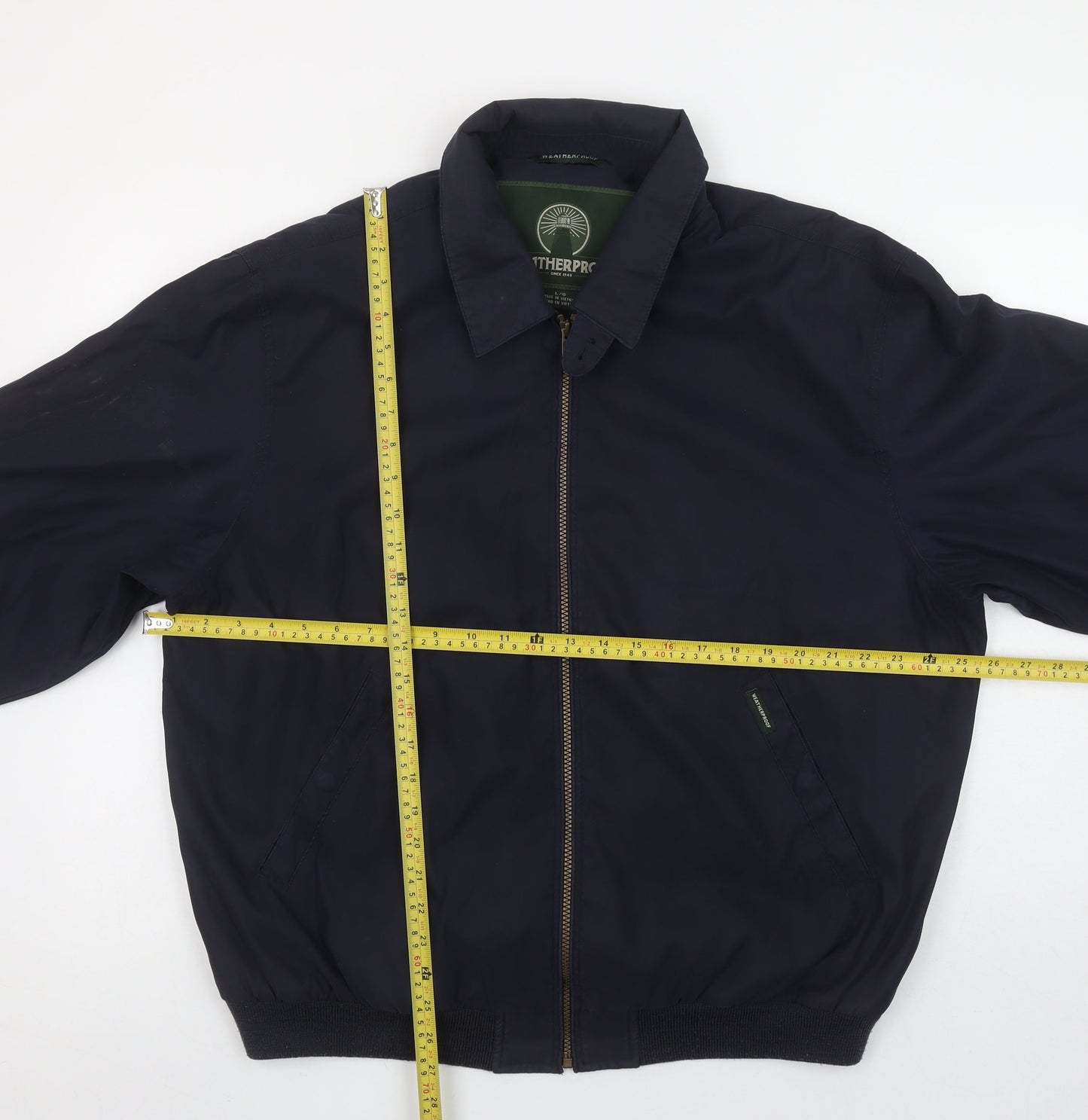 Weatherproof Men's Blue L Bomber Jacket Polyester Nylon