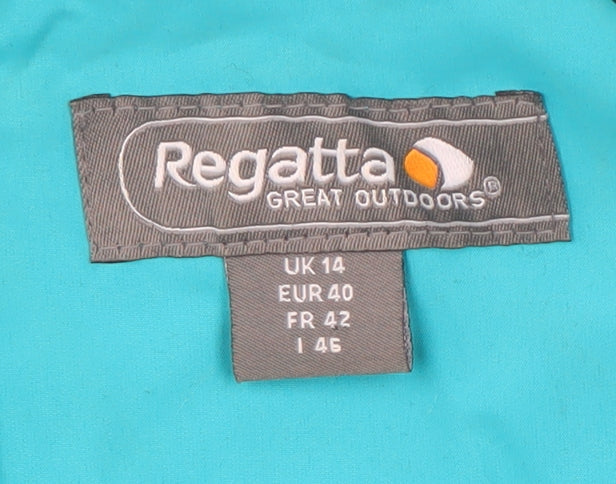 Regatta Women's Blue Waterproof Hooded Rain Jacket UK 14