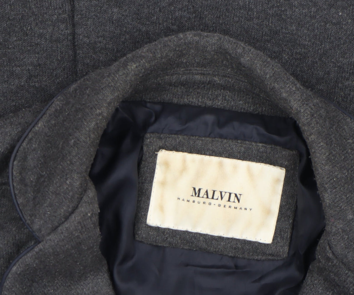 Malvin Women Grey Wool Blend Blazer Jacket Size 12