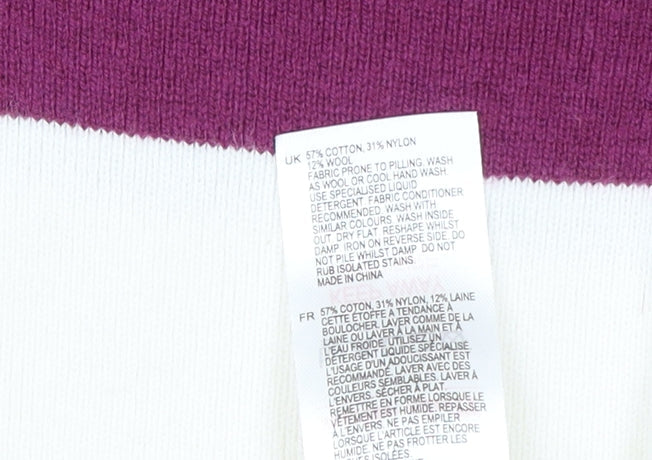 White Stuff Women's Multicoloured Striped Boat Neck Jumper Size 6