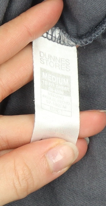 Dunnes Men's Navy Long Sleeve Cotton Crew Neck Top Medium