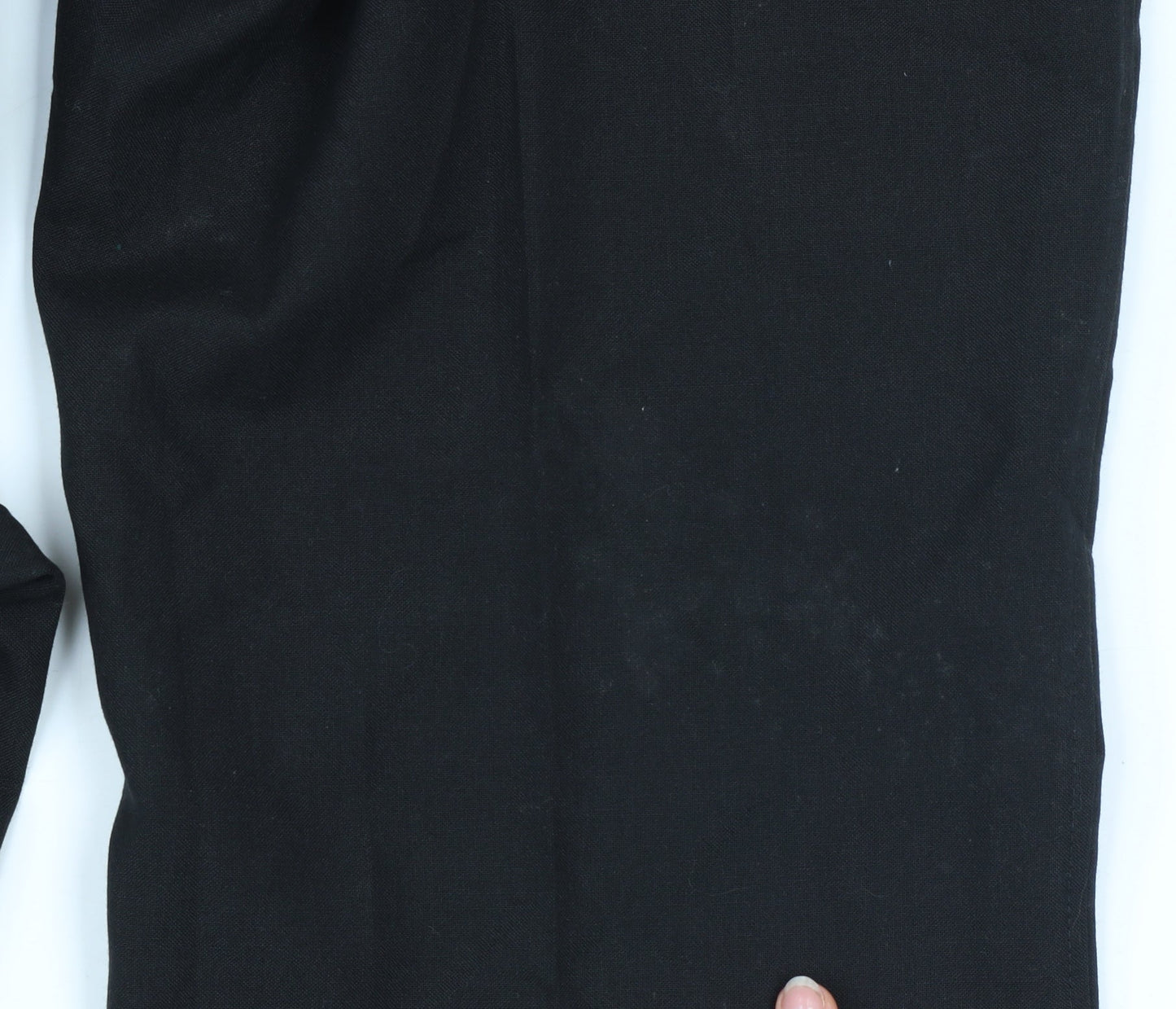 Selected Men's Black Wool Blend Regular Fit Dress Trousers 32/34