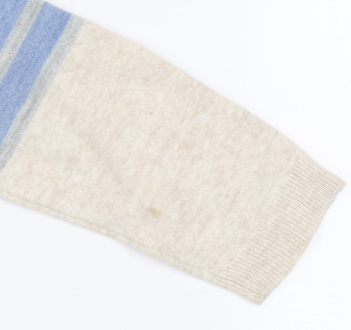 FatFace Womens Blue Beige Striped Acrylic Jumper Size 12