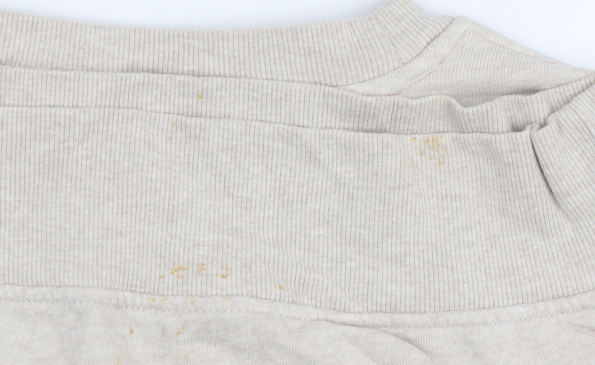 DKNY Jeans Women's Beige Sleeveless Crew Neck Cotton Top Size 12