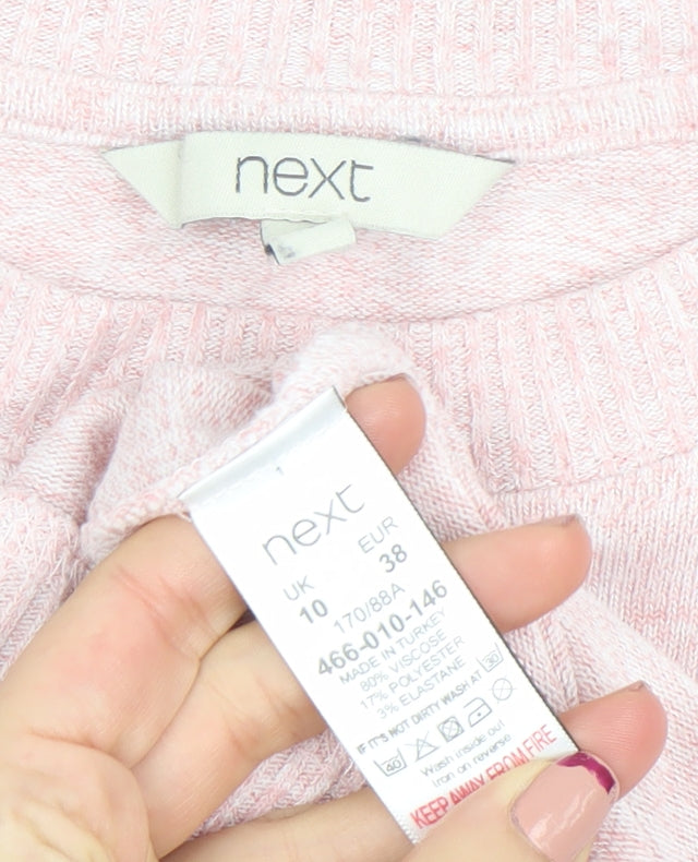 Next Women’s Pink Crew Neck Knit Jumper Size 10 Regular Fit