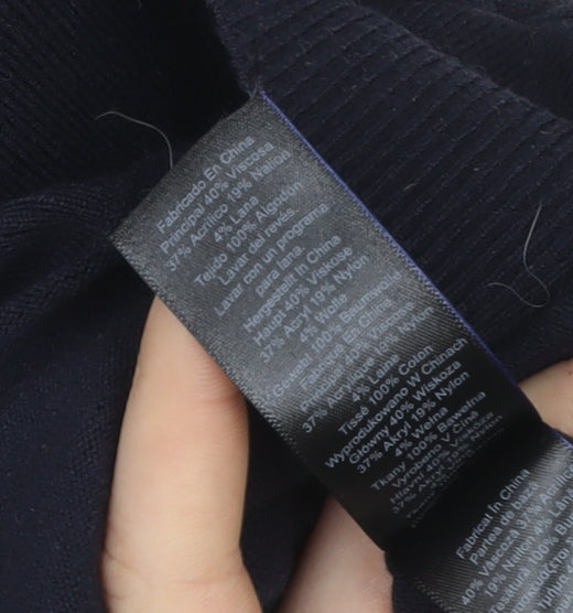 Next Women’s Navy Pullover Sweatshirt UK 14 Classic Knit Jumper