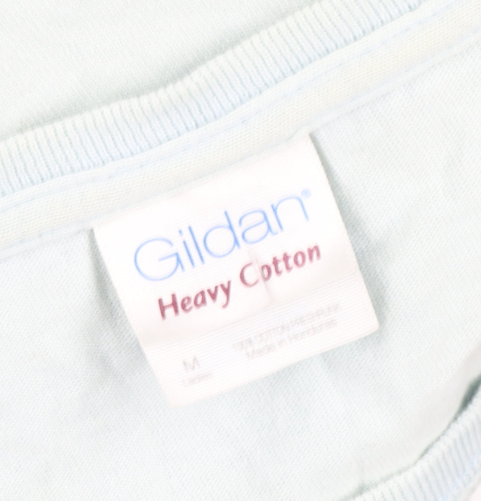 Gildan Women's White I Love NY Cotton Graphic T-Shirt Size M
