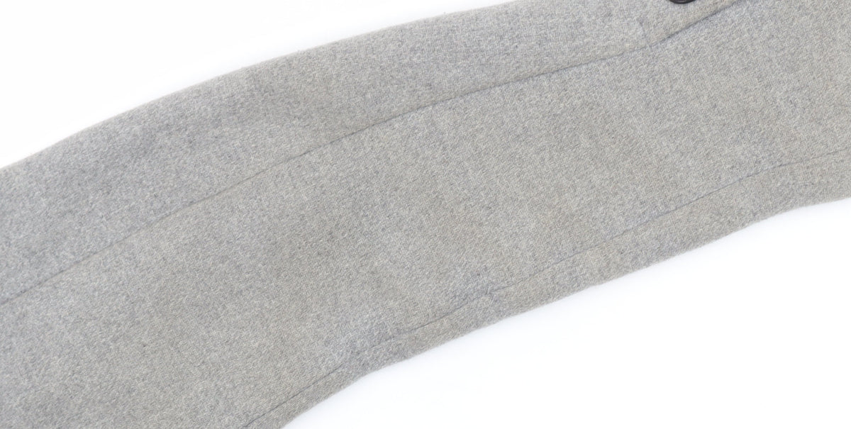 Zara Women Grey Wool Blend Long Coat XS Classic Buttoned
